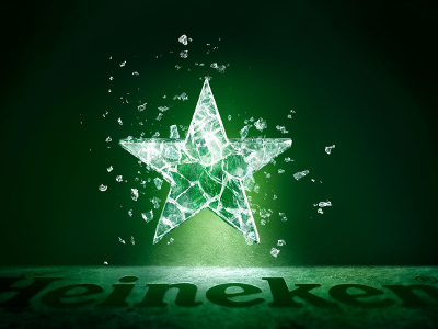 Heineken ster van ijs